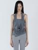 CERRIC Double Halter Sleeveless _ Gray