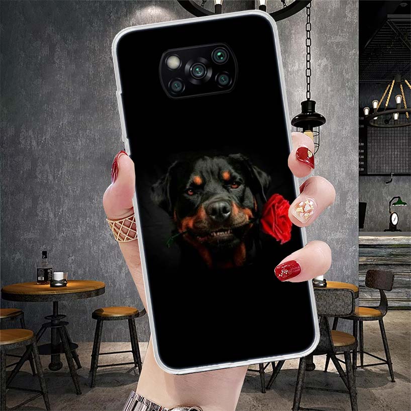 Rottweiler Dog Soft Phone Case For Xiaomi Redmi 15C 15 13C 13 Poco X5 X6 X7 F7 Ultra M7 12C 12 10 10C 9C 9A 9T 9 Fundas Poco X3