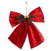Classical Joyful Bows Ornament Cloth Designs Christmas Tree Fabric Decors Ideal for Christmas Decorations Year After Year