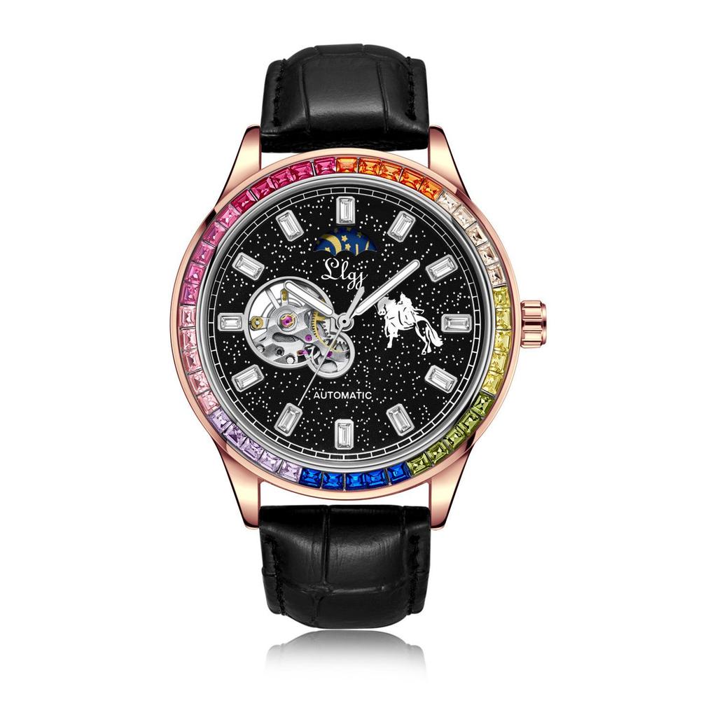 Duke of Lorraine 1976 Men's Luminous Skeleton Mechanical Watch