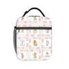 Sarahs Kays Cartoon Insulated Lunch Bag Thermal Bag Reusable,Lunch Container  Cute Girl Portable Lunch Box Tote Food Handbags