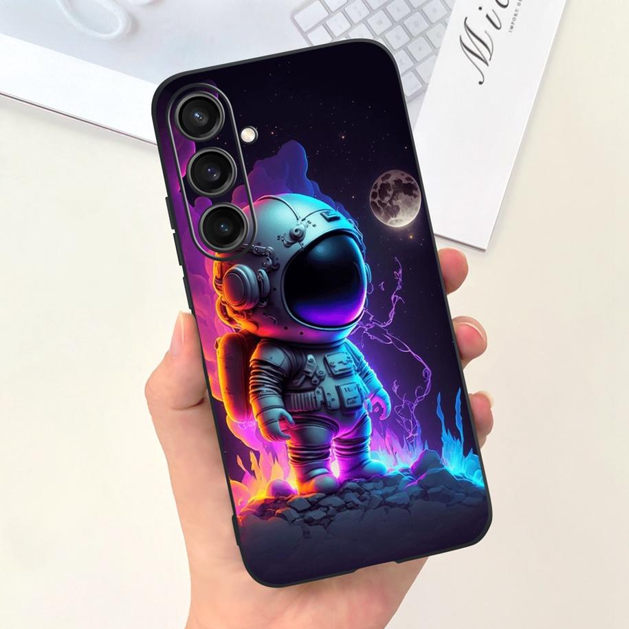 For Samsung A25 5G 2023 Case SM-A256B Cute Astronaut Duck Slim Soft Silicone Back Phone Cover For Samsung A55 A35 5G A356B Coque