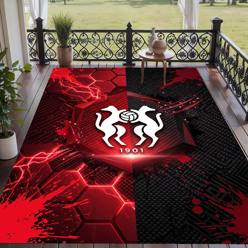 Soft Floor Carpet Stade Rennais FC Pattern Area Rug Decorative Mat For Home Room Decoration