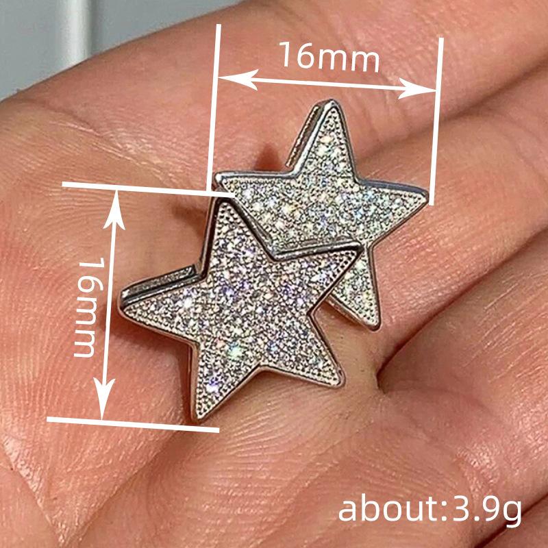 Asian Style Star Earrings Female, Sweet Cool Star-shaped Personalized Stud Earrings Chic Fashion Niche Super