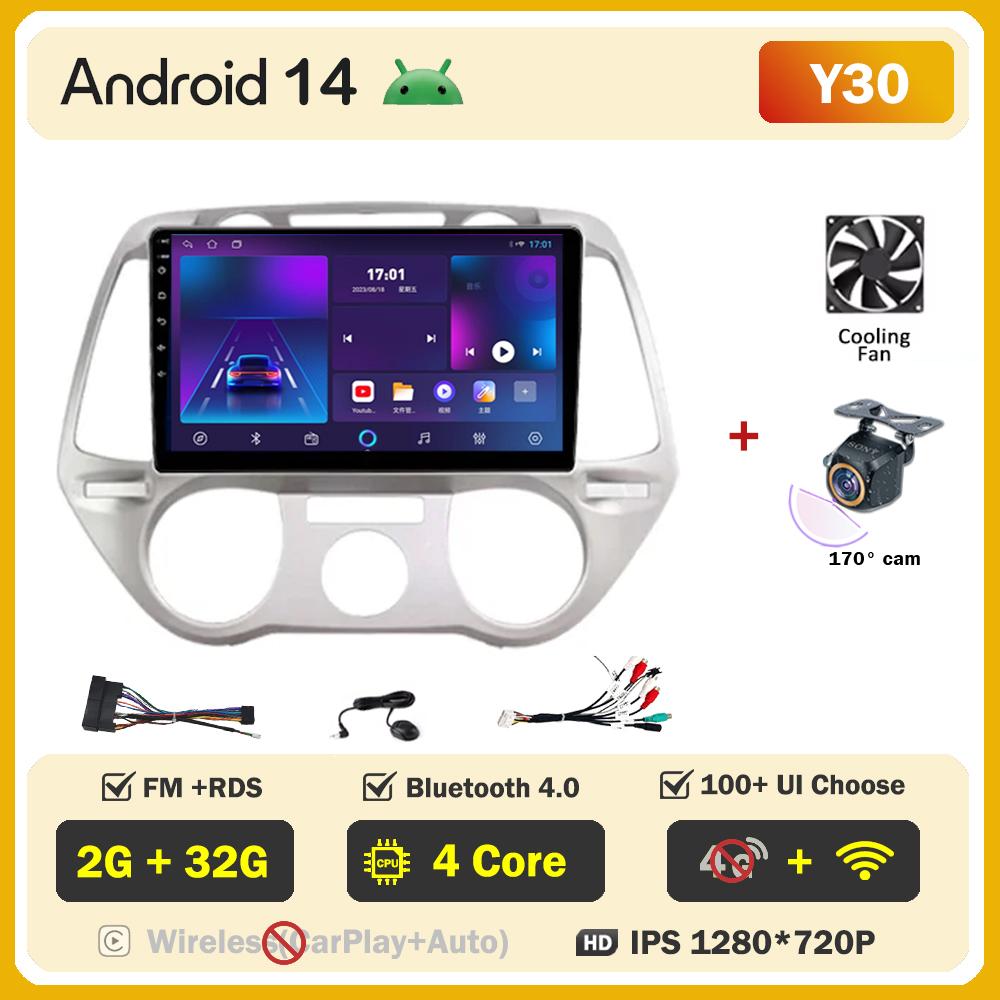 For Hyundai I20 I20 2008 - 2012 Car Radio Player Car Carplay Screen Autoradio Mirror Link Car Intelligent Systems Touch Screen