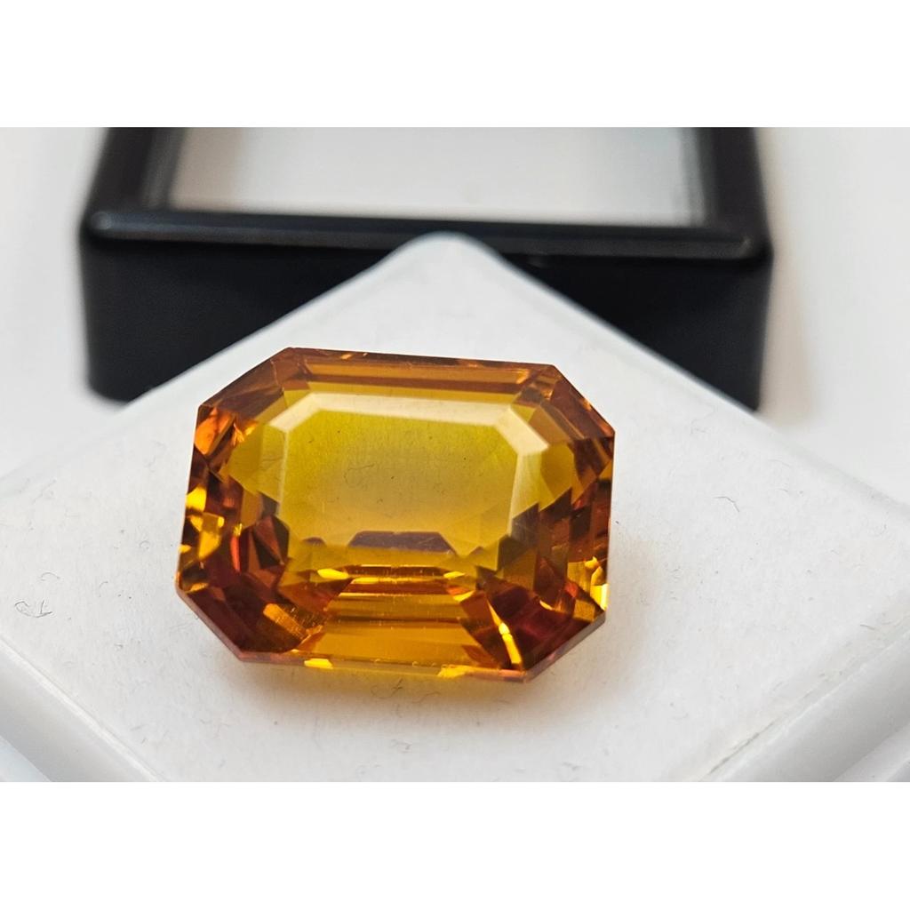 Natural Padparadscha Sapphire Ring Emerald Cut 11 Ct Beautiful Loose Gemstone