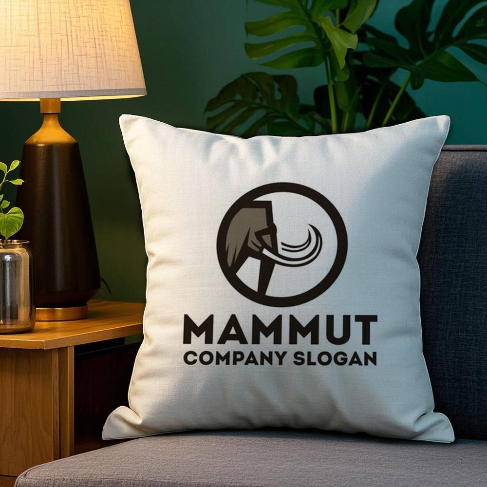 Logo MMAMMUT Brand Pillow Case Home Doublesided Printing Short Plush Colorfast Microfiber Cushion Cover