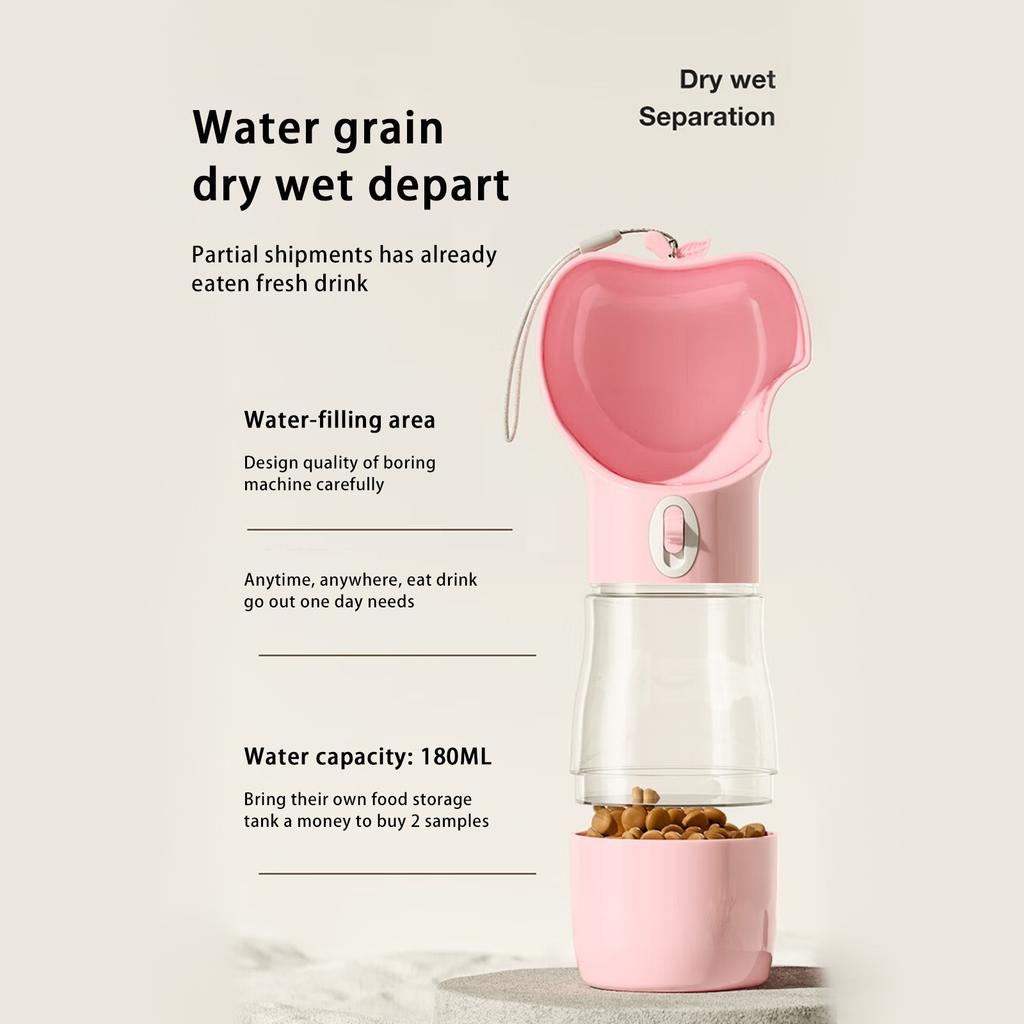 Pet Utensils Portable Dog Water Bottle For Dog Walking And Travelling Pet Cup Double Seal Leak Proof,