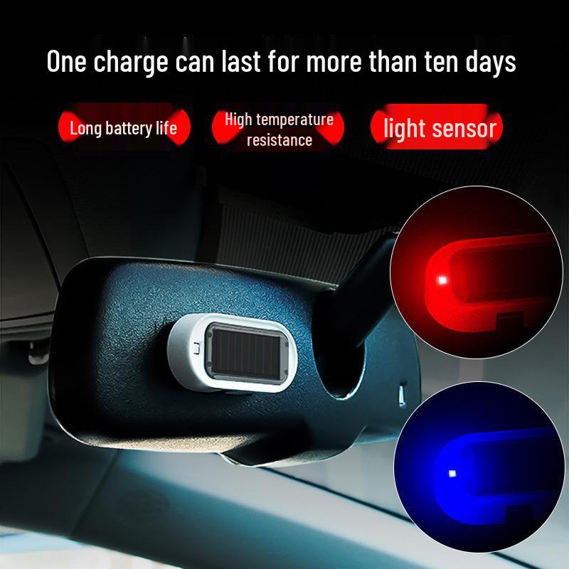 Solar-Powered LED Car Anti-theft Warning Strobe Light