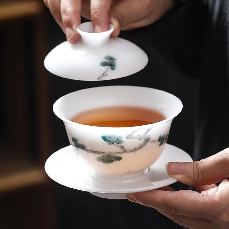 MULTIPOTENT Hand-Painted Sancai Gaiwan Tea Bowl