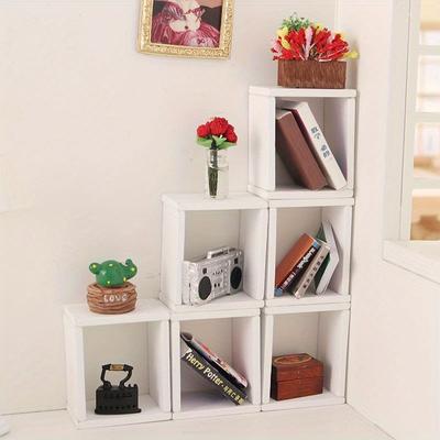 1PC Miniature Cabinet Wood Dollhouse Mini Cabinet Model for 1/12 Doll House Furniture Decor DIY Toys