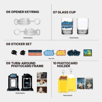 SEVENTEEN HYPE VIBES Pop-Up Merchandise Set_06 (Opener Keyring / Glass Cup / Sticker Set / Photocard Holder)