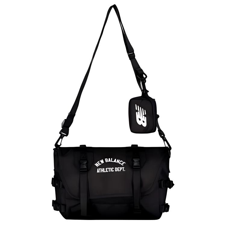 New New Balance Fabric Shoulder Bag, Crossbody Bag Regular Unisex Black LAB41402-BK