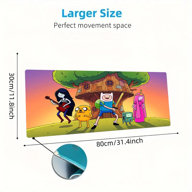 Adventure-Time Color Mouse Pad Large Gaming Table Cushion Non-slip Laptop Tablet Big Mousepad XXL Mat Mini PC Playmat With Lock edge