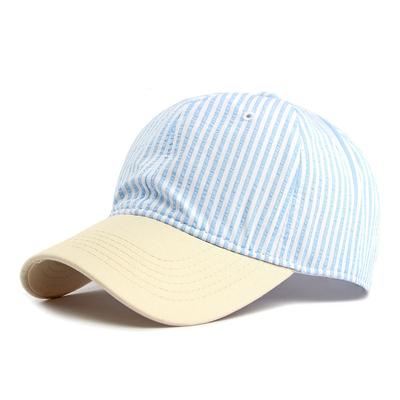 Korean-Style Striped Soft-Top Baseball Cap Casual Versatile Sun-Proof Sports Sun Hat Outdoor Sun Protection Duckbill Cap