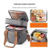 Oxford Double-Layer Insulated Waterproof Lunch Bag for Outdoor Picnics