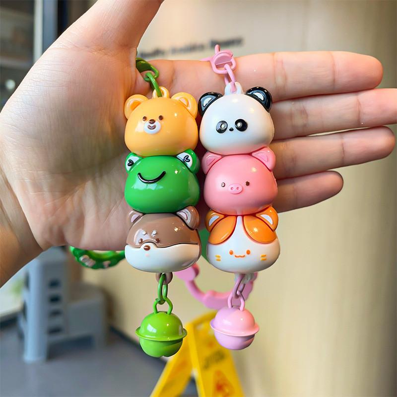 Cute Silicone Animal Dumpling Keychain Adorable Gift For Couples And Friends