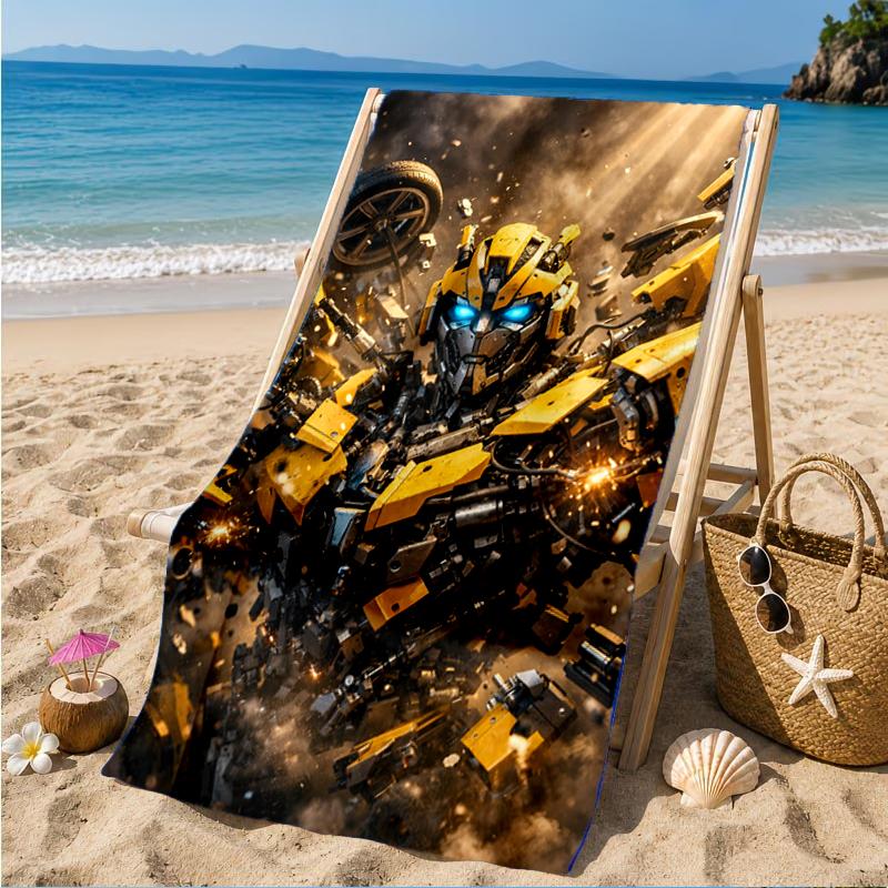 Trans-formers Beach Towel, Super Soft Microfiber, Perfect Gift for Her/Him, Birthday, for Pool, Beach, Travel, Decor Beach Party
