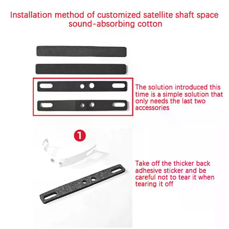 Mechanical Keyboard Satellite Shaft Space Key Cap Soundproof Cotton 6.25U/7U Sound-Absorbing Pad Filling Cotton