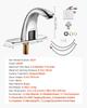 Touchless Bathroom Sink Faucet, Automatic Motion Sensor Restroom Toilet Faucet with Hole Cover Plate, Battery Operated,Adjustable Temp for 9.5 mm Pipe