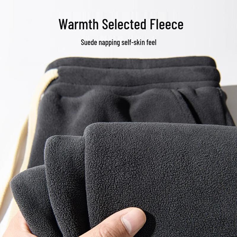 GENIOLAMODE Men's Fleece-Lined Winter Joggers