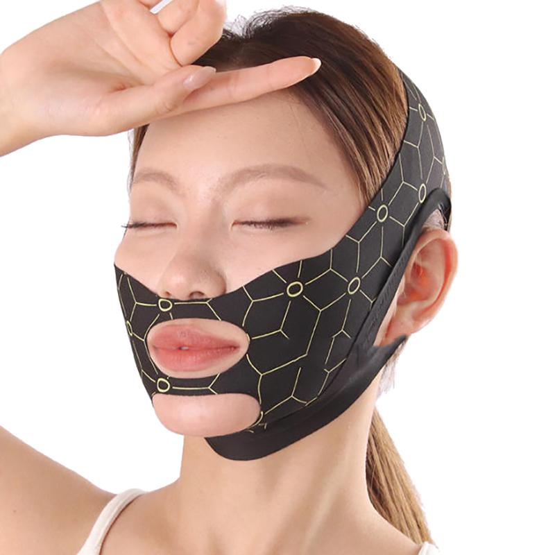 Elastic V Shaped Mask Strap Double Press Face Sculpting Mask Double-Chin Reducer Face Slimming Bandage Jawline Face Lift Devices