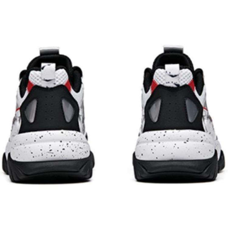 New Anta Cushioned Anti Slip And Wear Resistant Lightweight Low Top Chunky Sneakers Women's Black White Red 922027033-4