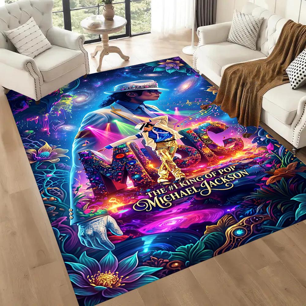 Michael Jackson 1 Floor Rug Office Rug Design for Entryway Playrooms Bedrooms Dining Room Anti-slip Rug Decorate Offices Wedding Party Gift