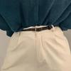 Trendy Korean Style Fashionable Girls Simple Versatile Chic Dress Pants Belt