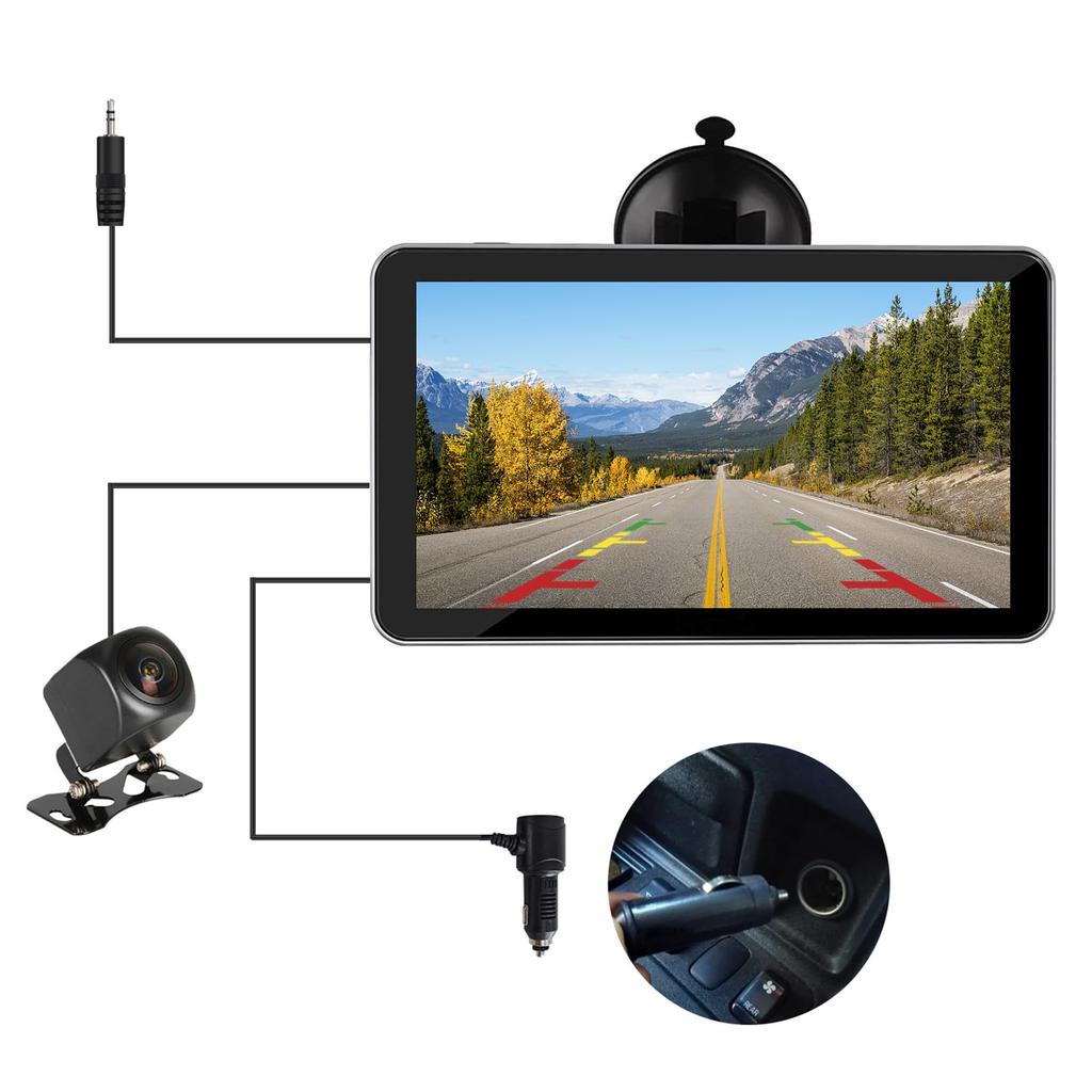 OBEST Displej Audio Auto Přenosná Integrovaná Navigace Bezdrátová Kompatibilní s Android Navigace FM Bluetooth Snadná Instalace Audio, 7palcové Audio,