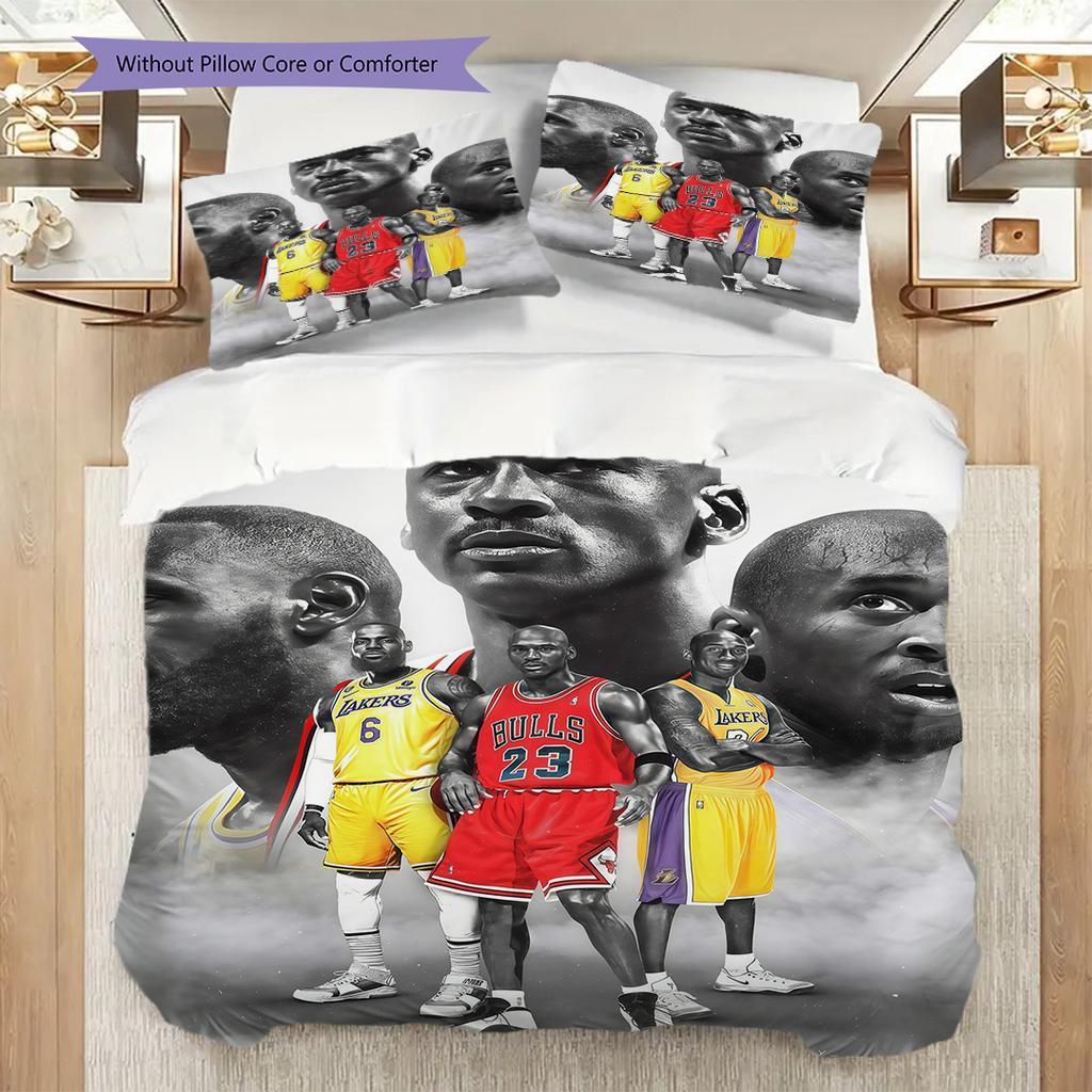 Legends Court Icons Action Three-piece Set(1 * Duvet Cover + 2 * Pillowcase, Without core)Soft and Comfortable Duvet Cover and Pillowcase Bedding Set