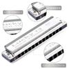 East Top Lucky13 (Solo-C) 13-Hole Blues Harmonica in C, for Jazz Professionals, Adults, and Children, Perfect for Study and Practice, with Brass Cover