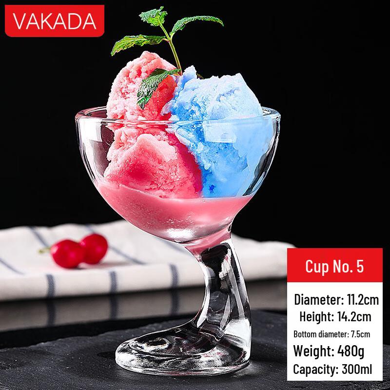 VAKADA Glass Ice Cream & Dessert Cup