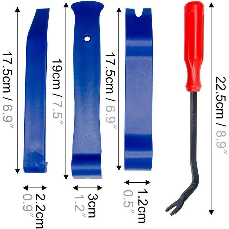 5 x Car Audio Door Clip Panel Dashboard Trim Radio Removal tall Pry Tool Set