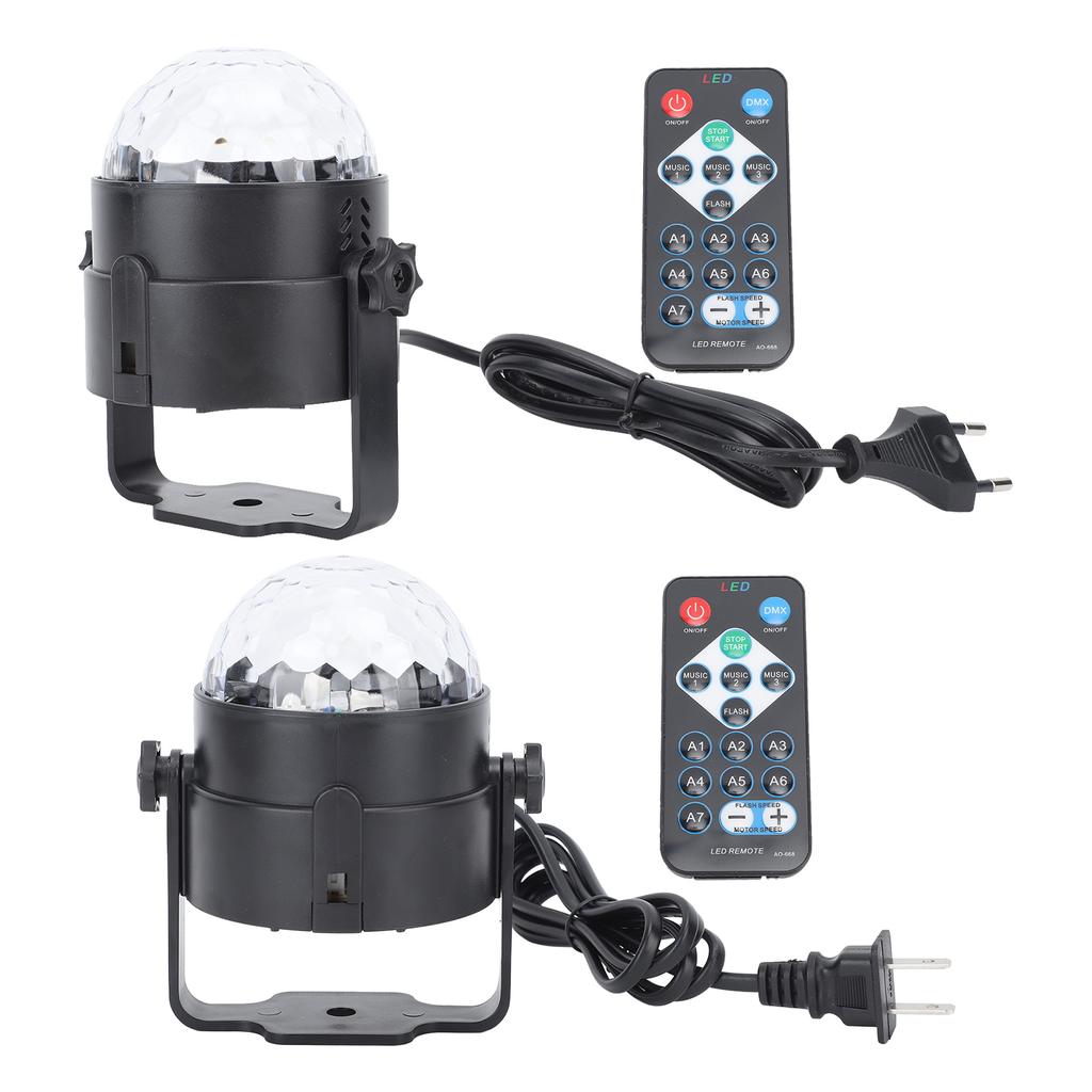 LED Party Light with Remote Control RGB Color Rotating Ball Lamp for KTV Dance Stage Decoration 100‑