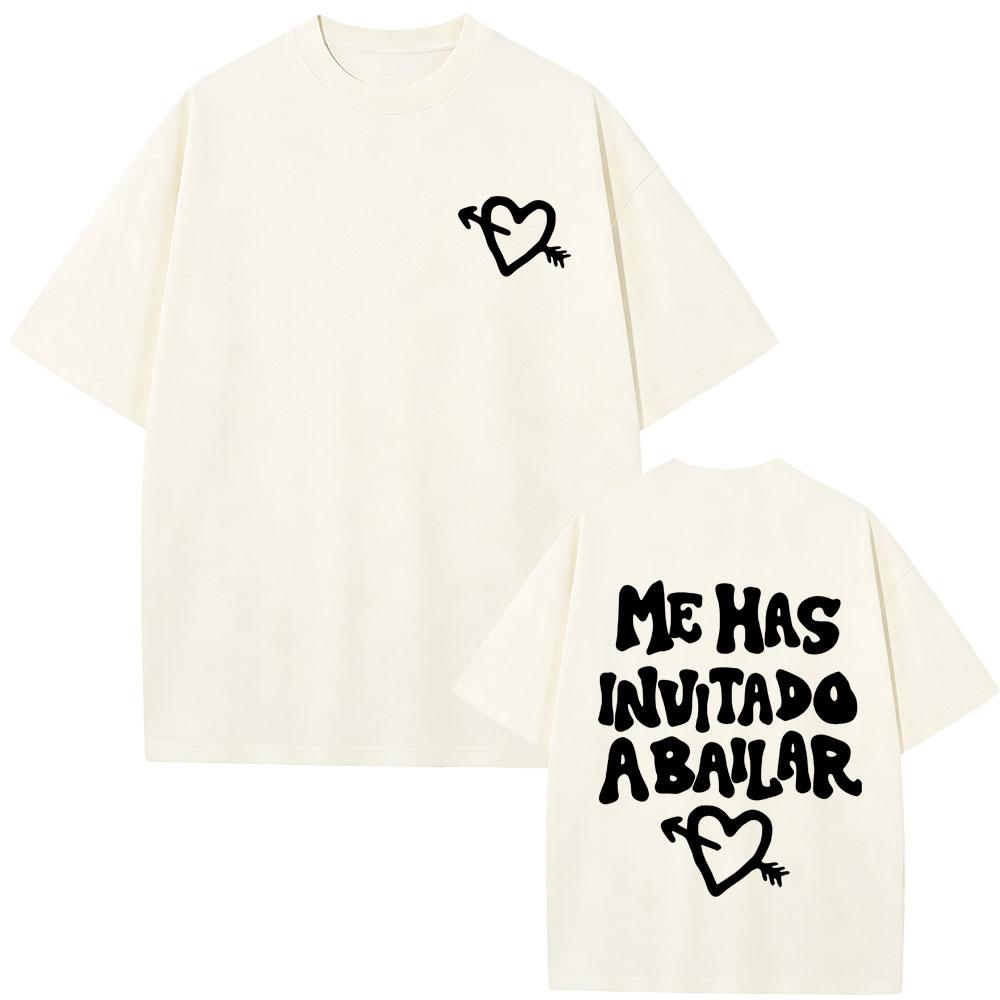 Dani Fernandez Me Has Invitado A Bailar Tshirt Unisex Women Fashion Pop Music T Shirt Unisex Cotton Oversized Short Sleeve Tshirts