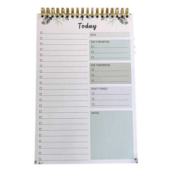 Undated Daily Planner Notepad B5 Spiral Bound To Do List Notebook