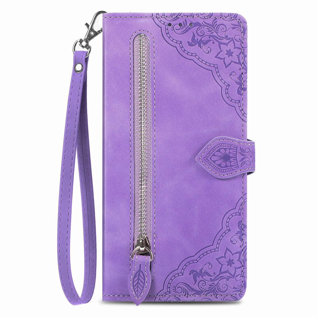 Leather Wallet Flip Case for Samsung Galaxy A54 A34 A24 A53 A33 A72 A52 A23 4G 5G with Zipper Pocket Cover