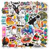 56/112 Pcs Cool Skateboard Funky Pattern Stickers No Repeat for Scooter Helmet Bike Suitcase Car Outdoor Equipment Pencil Case