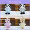 Panda Soft Toy Keyring With Movable Joints And Removable Jacket For Gift