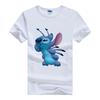 Casual Disney Cartoon Woman T-shirts Lilo Stitch Gothic Blouses Y2K Streetwear Tops Stich Grunge Men Clothing Summer Hippie Tees