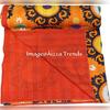 Aizza Trends Handmade Pure Cotton  Printed Kantha Quilt  - Traditional Look Bed Spread Kantha Gudri - Vintage Hand Stitch Gudri