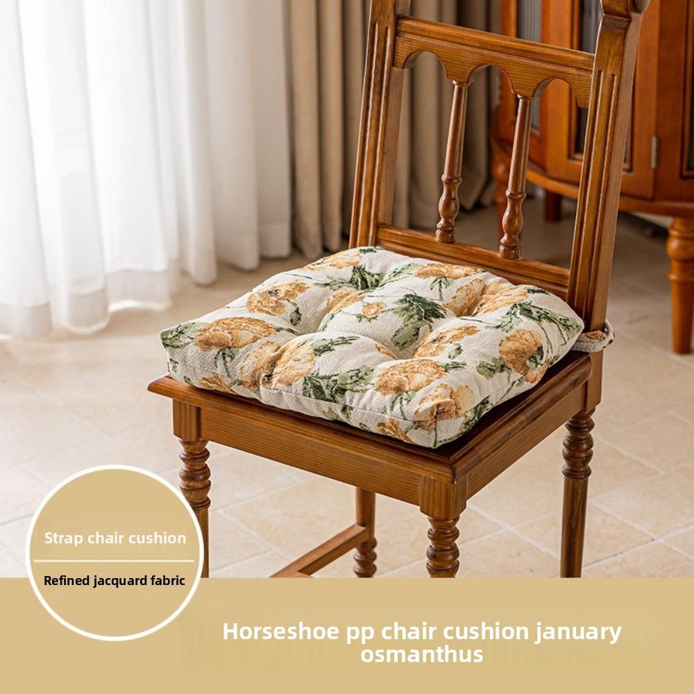 Farmhouse Floral Print Chair Cushions with Ties Birds U-Shaped Chair Pads Comfortable Non Slip Seat Cushions Indoor Dining Room 7200₽