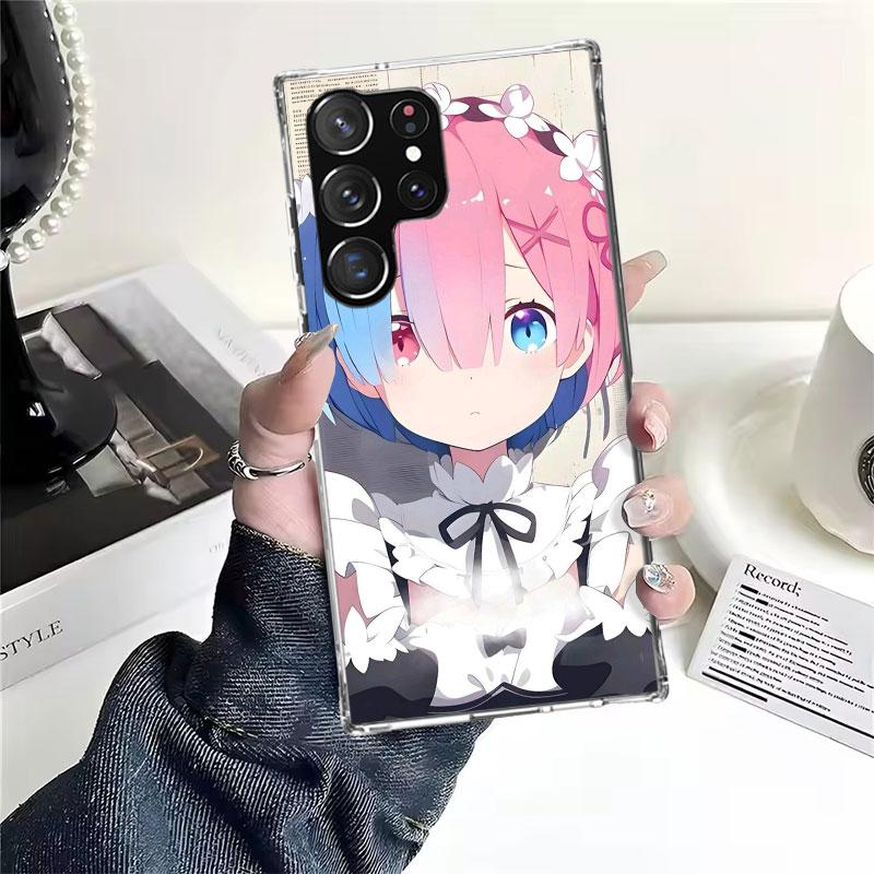 R-Rem Re Zero Anime Soft Phone Case For Samsung Galaxy S22 S23 S24 S25 Edge S26 Ultra S20 FE S21 Plus + Fundas Coque Galaxy S20