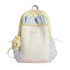 Schoolbag milk fufu color matching three-dimensional rabbit ear backpack soft cute girl holiday girlfriends travel fresh age reduction small backpack