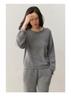 Women's Cashmere Rolled Hem Round Neck Sweater - 2025 Autumn/Winter Collection, Loose Fit and Slimming Pullover.