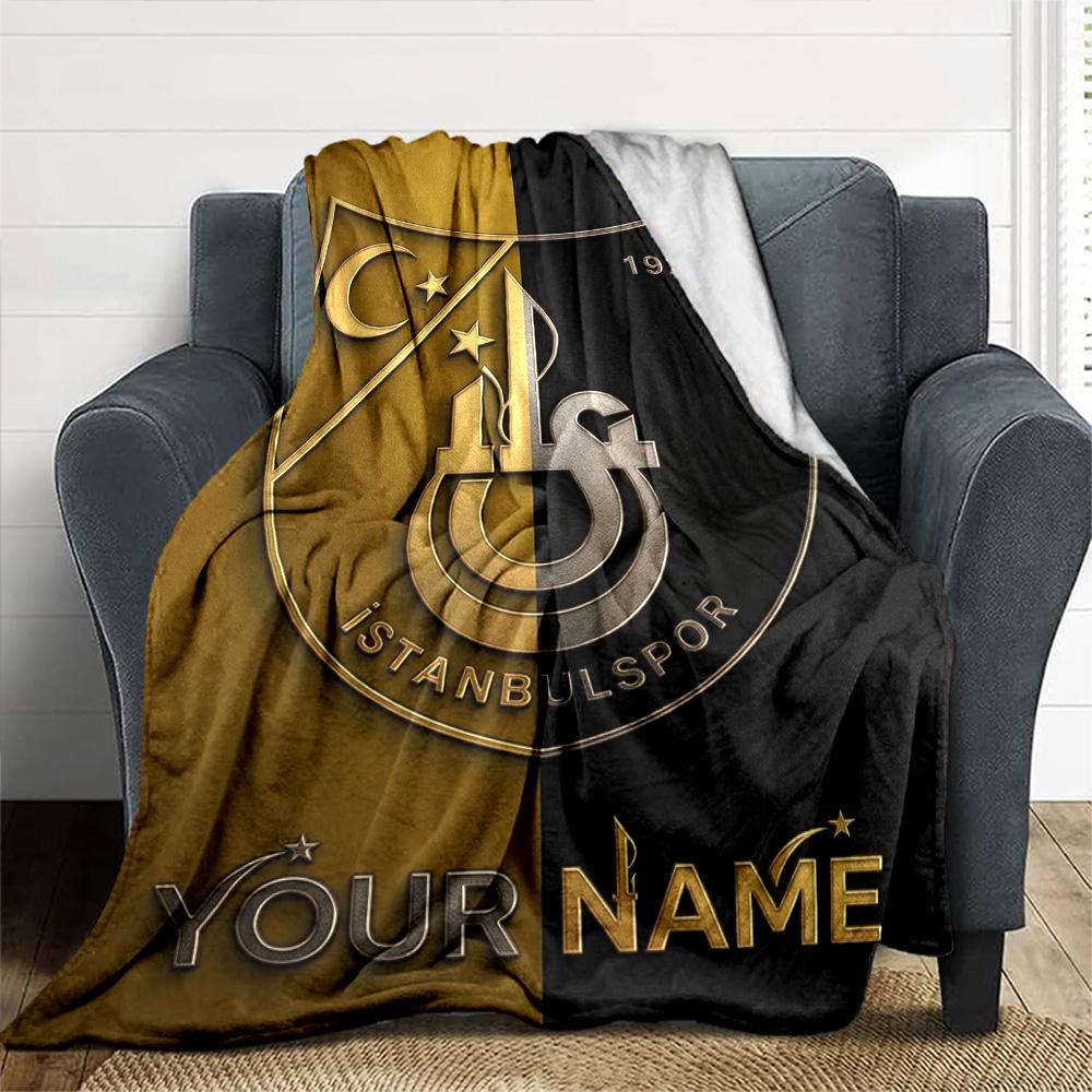 Name Custom Istanbulspor AS Print Flannel Blanket High Quality Warm Comfortable Cover for All Seasons Perfect for Gifts Home Decor