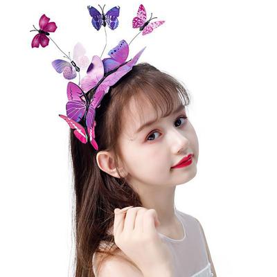 Butterfly Hair Band Cosplay Elf Costume Headband Fairy Costume Headpiece Eye-catching Butterfly Hair Band