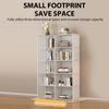 5 Layers Household Dustproof Bookshelf Living Room Multi-layer Storage Cabinet Simple Assembly Wardrobe Closet Organizer Shelf