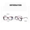 Unisex Fashion Reading Glasses Large Frame Far-sighted HD Anti-blue Light Glasses for Men Women Luxury Eyewear